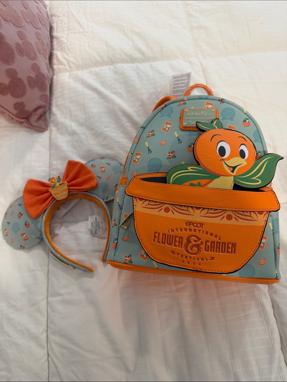 NWT Disney Epcot Loungefly Backpack flower & garden festival 2024 + Ears